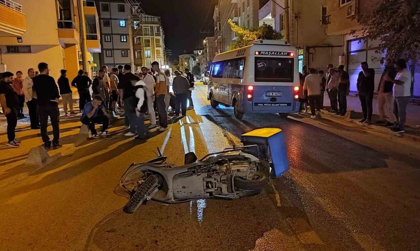 Keşan'da adliye yolu üzerinde motosiklet kazası: iki yaralı