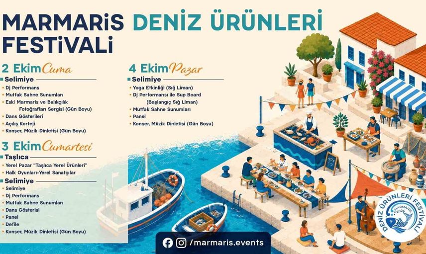 Selimiye'de deniz, tat ve etkinlik şöleni: 2. Marmaris deniz ürünleri festivali başlıyor