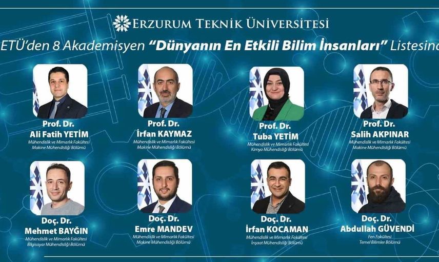 ETÜ'den sekiz akademisyen dünyanın en etkili bilim insanları listesinde