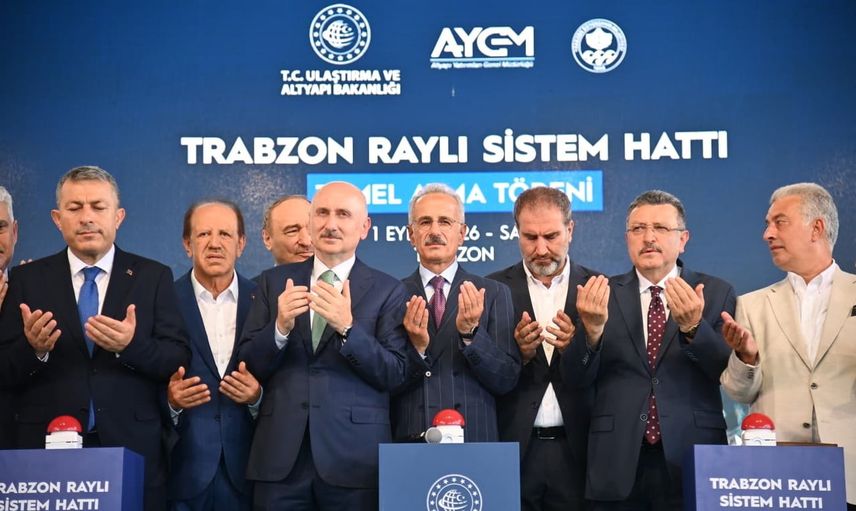 Trabzon’da yarım asırlık raylı sistem için ilk kazma dört noktada vuruldu