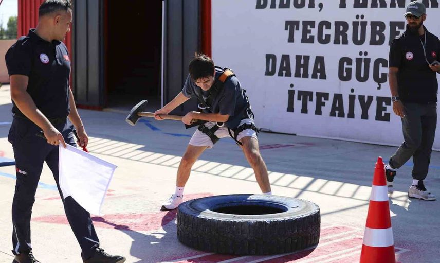 Mersin'de 250 aday, 50 itfaiyeci kadrosu için parkurda ter döktü