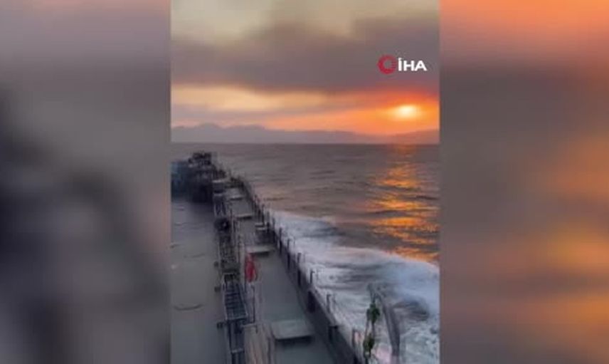Marmaris Aksaz'ta alevlere kara ve denizden çok yönlü müdahale