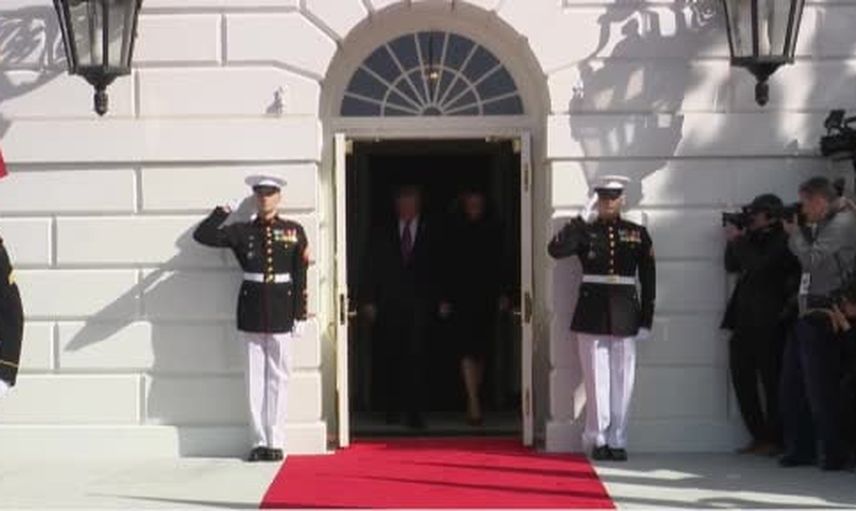 Trump ve Xi'nin Washington görüşmesi Beyaz Saray'da askeri törenle başladı