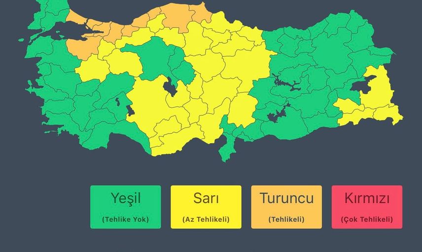 Turuncu kod alarmı: 10 ilde kuvvetli yağışa dikkat