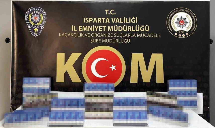 Isparta'da kaçakçılık operasyonunda 300 paket sigara ve bir şüpheli
