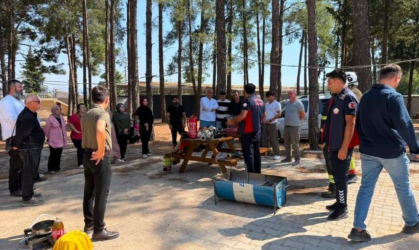 Hassa'da sağlık ekibi olası yangınlara karşı tatbikatla eğitildi