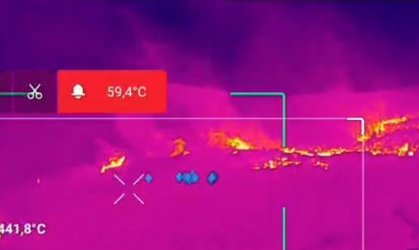 Çine'de gece boyunca süren yangında alevlerin kalbi 441 dereceyi gösterdi