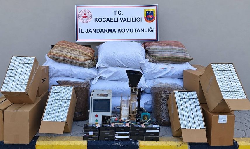 Başiskele'de jandarmadan milyonluk kaçak tütün operasyonu