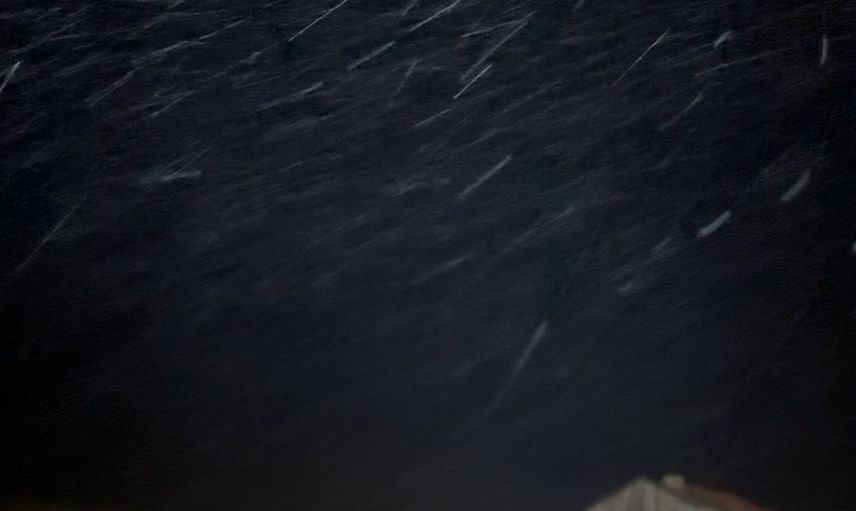 Kartalkaya'da eylülde gece karı kameralara yansıdı