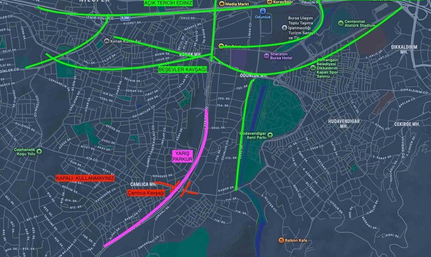 Pazar koşusu nedeniyle Bursa'da bazı ana arterlerde trafik düzenlemesi uygulanacak