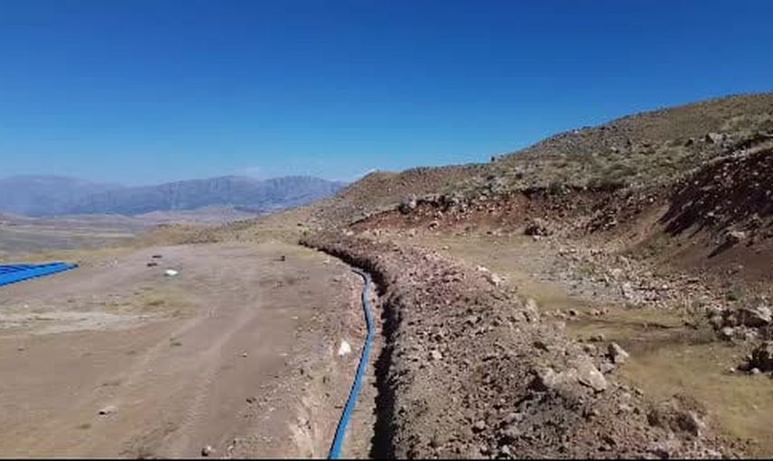 Doğan köyü için 18 kilometrelik isale hattında yarı yol aşıldı