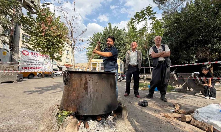 Siverek'te kergede bulamaç kaynayan gelenek canlandı