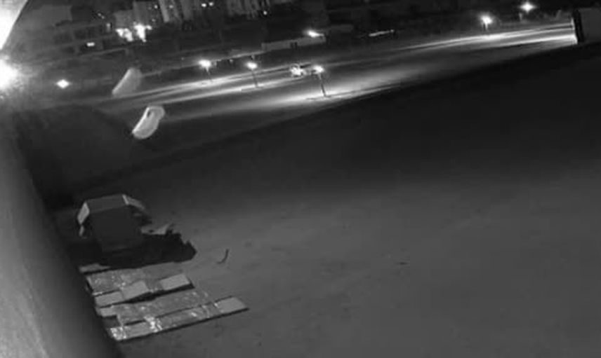 Plazada atılan nargile közü yangına yol açtı, güvenlik kamerası kaydetti