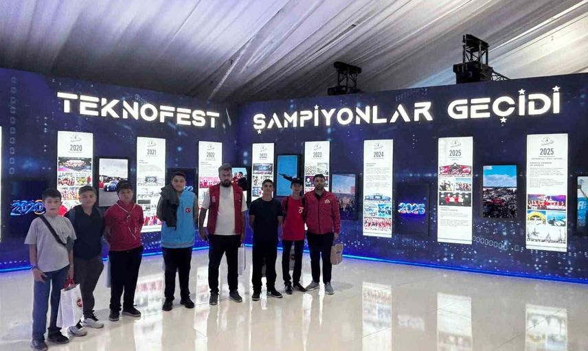 Çelikhanlı öğrenciler TEKNOFEST'te yerli teknolojinin izini sürdü
