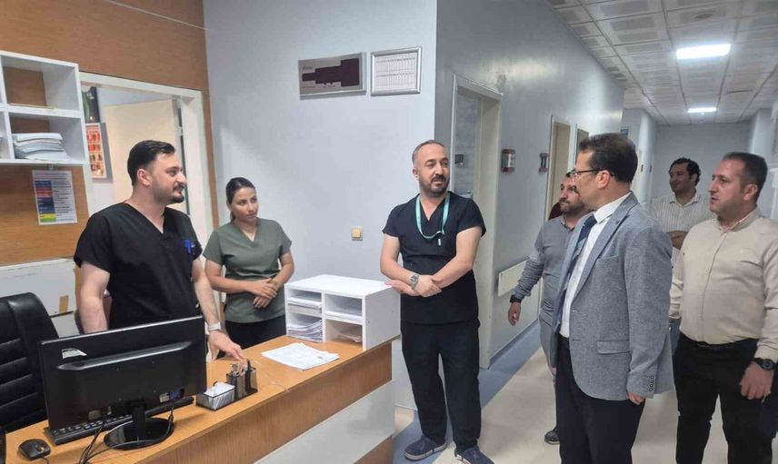 cizre devlet hastanesi'nde servislerde yerinde inceleme ve hasta ziyareti