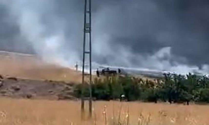 Baskil'de anız yangını köy halkını seferber etti