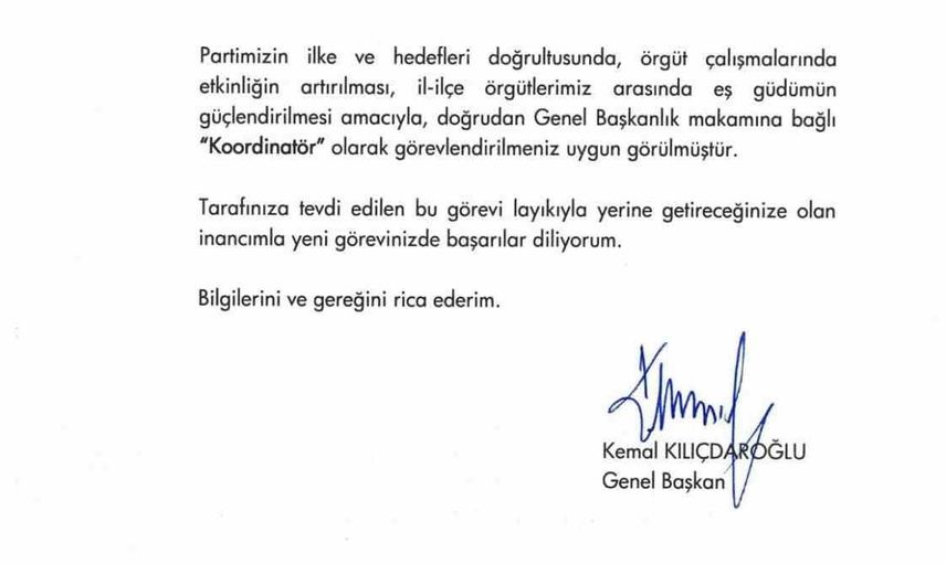 Gürsel Tekin parti içinde yeni koordinatör rolünü üstlendi