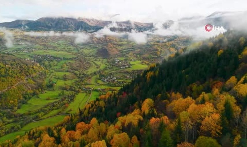Sonbaharın renkleri Artvin'de tablo gibi
