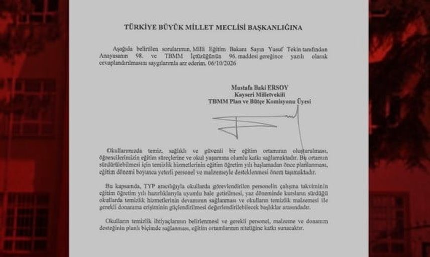 okullarda temizlik koşulları meclis gündeminde