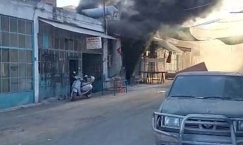 İtfaiye müdahale etti: Eski Sanayi Sitesi'ndeki kapalı cila boya atölyesinde yangın