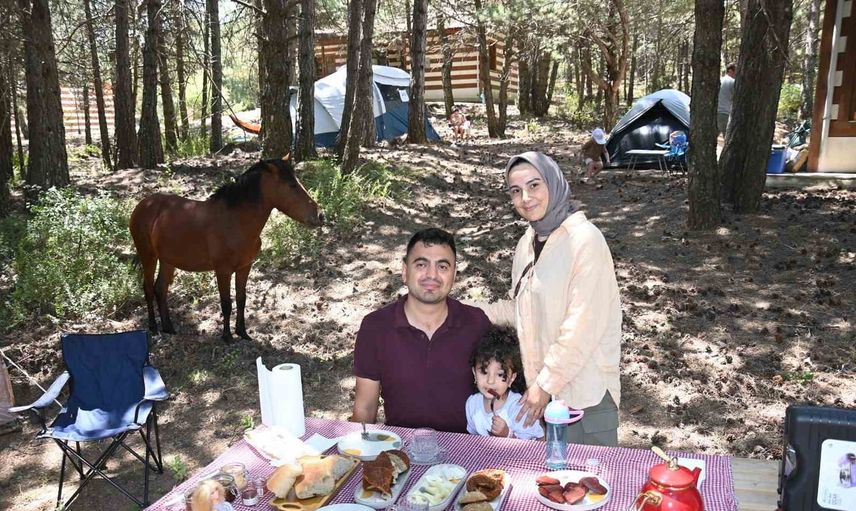 Spil Dağı'nda aile kampı doğayla bağları güçlendiren hafta sonu