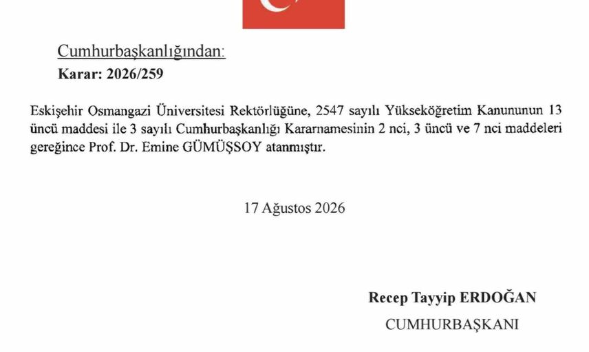 Eskişehir Osmangazi Üniversitesi'ne rektör ataması: Emine Gümüşsoy göreve başladı
