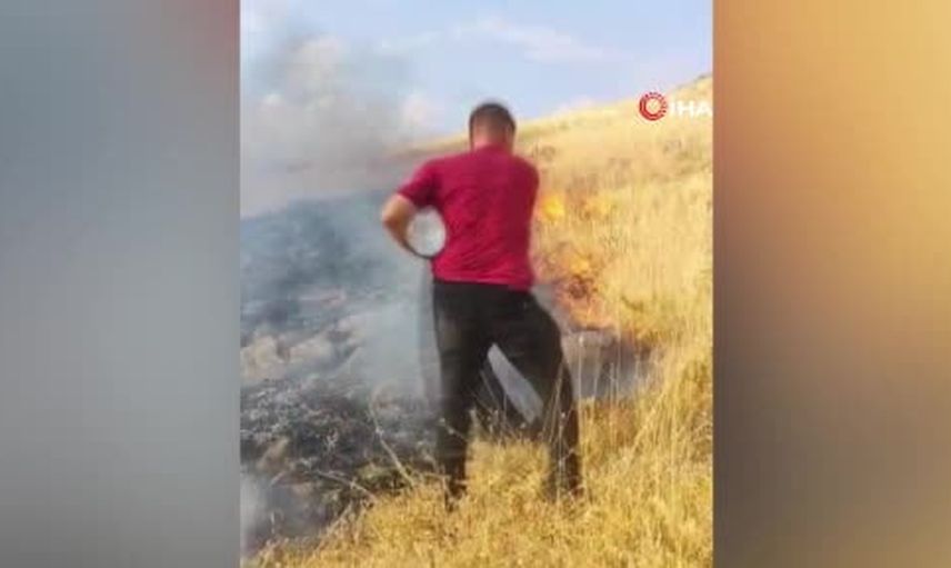Bağlıağaç kırsalında örtü yangını: ekipler ve köylüler söndürme çalışmalarını sürdürüyor