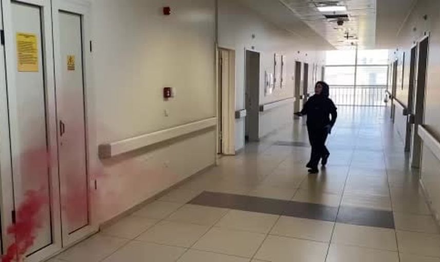 Gerçeği aratmayan senaryo: Serik Devlet Hastanesi'nde yangın tahliyesi