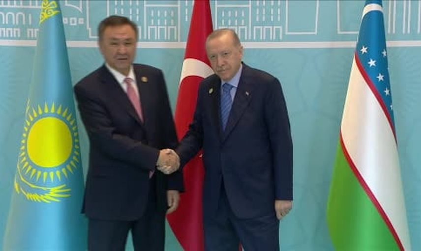 Külliyede törenli karşılama: TDT zirvesi liderleri aile fotoğrafında buluştu