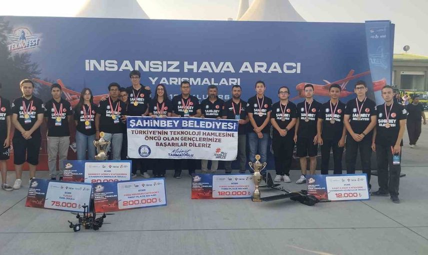 Teknofest’te Şahinbey'den iki kategoride Türkiye başarısı