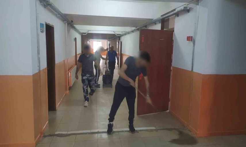 Yükümlülerden Çorum'da spor tesisleri ve okullara ücretsiz katkı