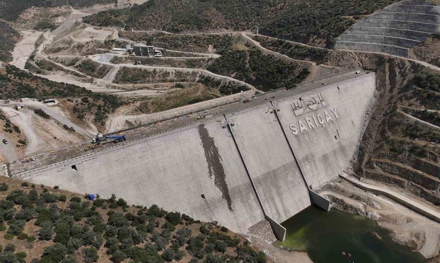 Sarıçay barajı gövdesinde kritik dolgu seviyesi aşıldı