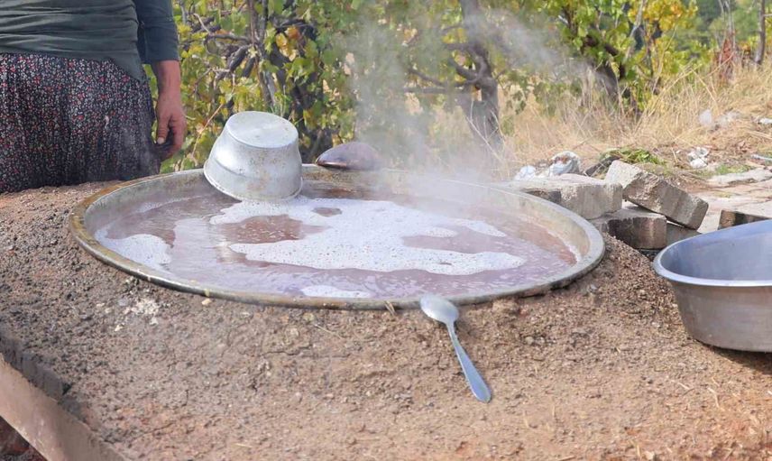 Bağ köyünden sofraya: Ekinözü'nün organik üzüm pekmezi mesaisi