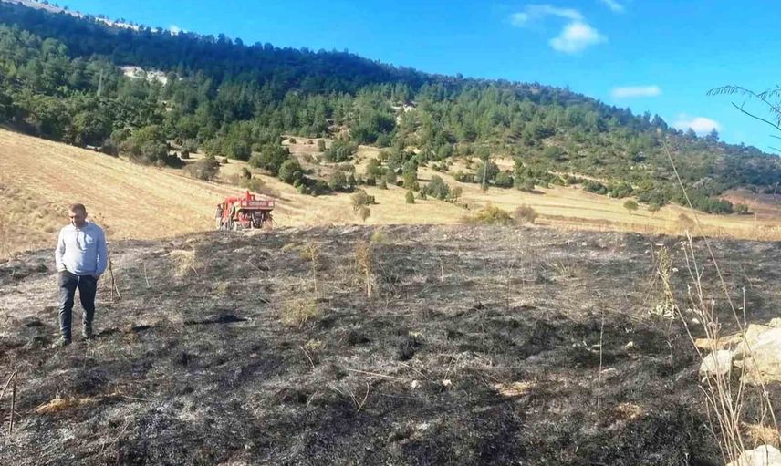Emet'te ot yangını kısa sürede kontrol altına alındı, 2 dekar zarar oluştu