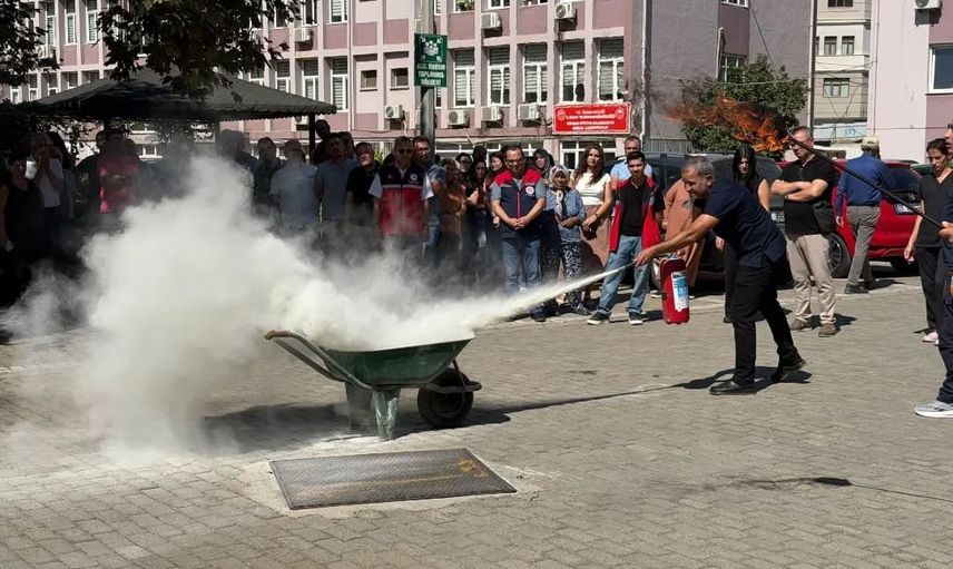 Tarım müdürlüğünde afet hazırlığı tatbikatla pratikte sınandı