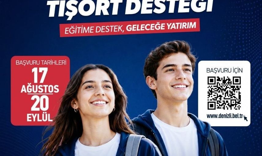 Denizli'de 9. sınıfa başlayacak öğrencilere eşofman ve tişört desteği