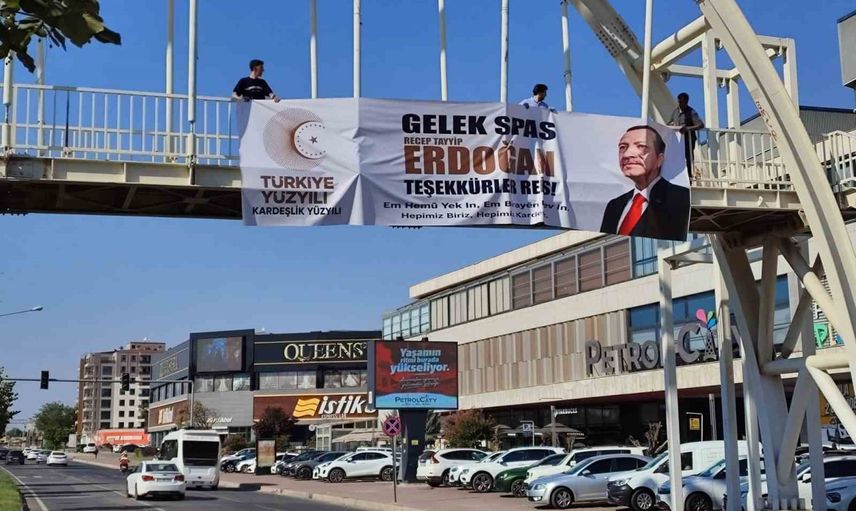 Batman’da kardeşlik vurgusu: terörsüz Türkiye için pankartlar