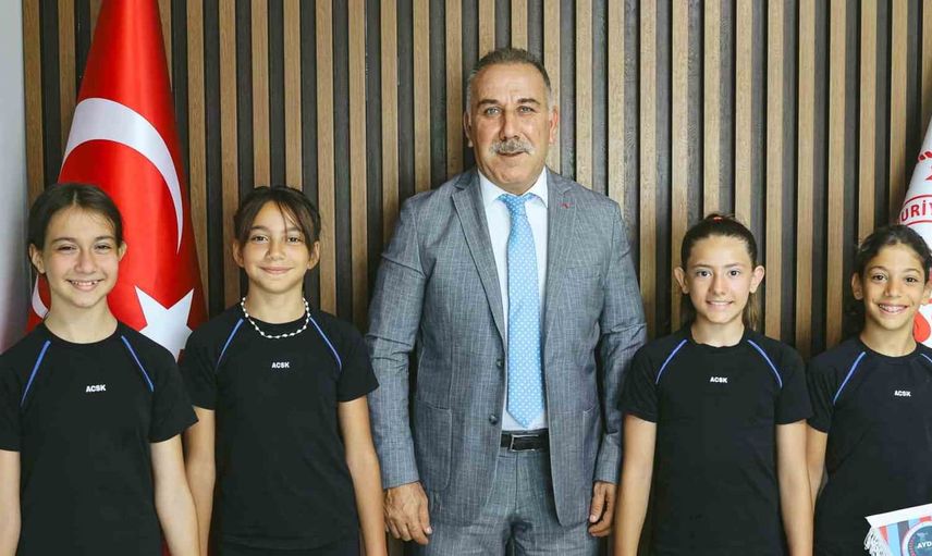 Aydın'da üçüncülük gururu: Yığmatepe küçük cimnastikçilere başarı dileğinde bulundu