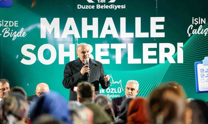 Özlü sarayyeri mahallesinde içme suyu ve asfalt hedefini açıkladı