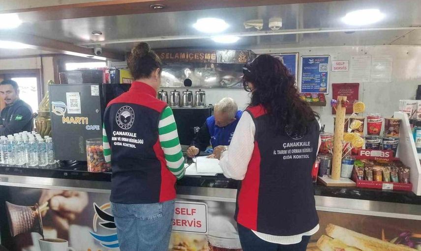 Çanakkale'de feribotlardaki gıda işletmelerine kapsamlı denetim