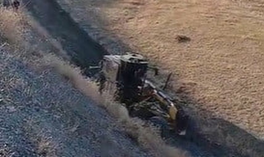 Palu'da el freni gevşeyen otomobil Işkılor tepesinden dere yatağına indi