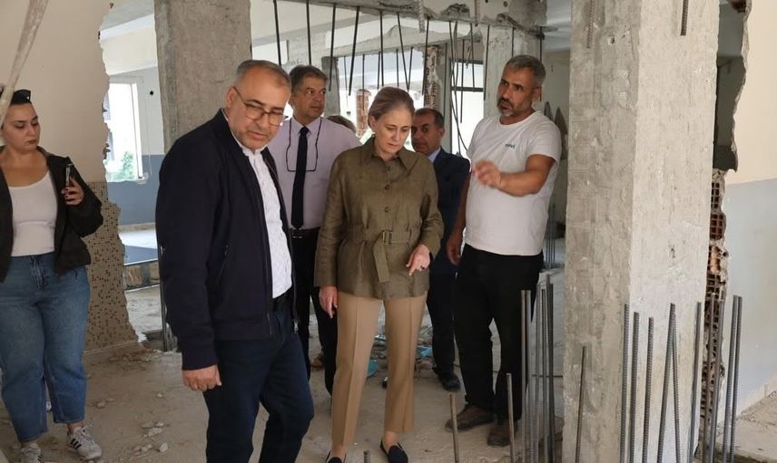 nazilli’de iki okulda deprem güçlendirmesi yerinde incelendi