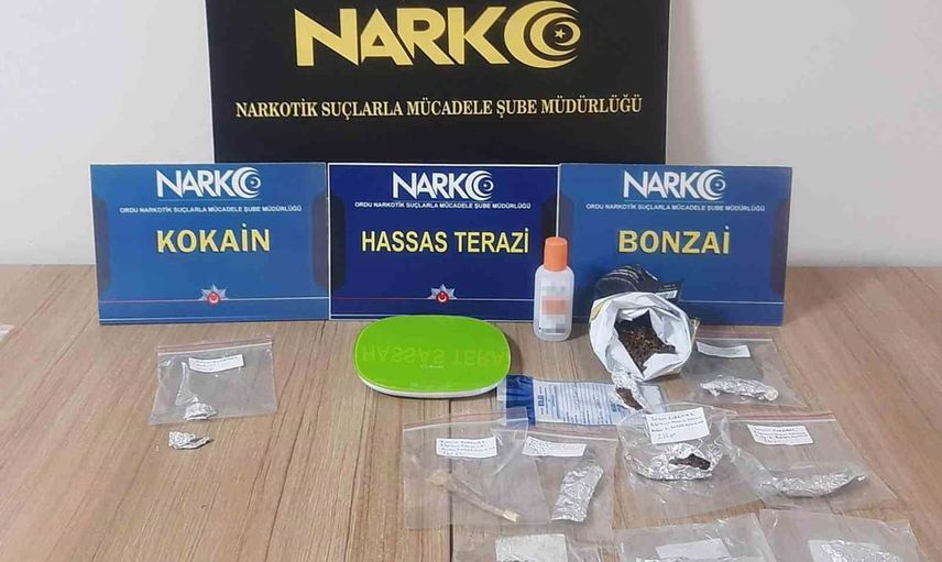 Ordu'da narkotik operasyonlarında beş şüpheli tutuklandı