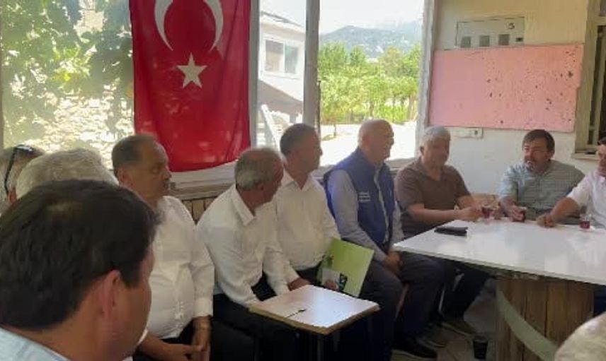 İncelemelerde bulundu: TZOB genel başkanı Şemsi Bayraktar Seydikemer yangın zararlarını değerlendirdi