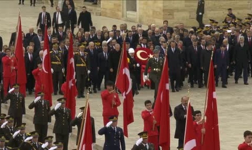 Cumhuriyetin 103. yılında Anıtkabir'de devlet erkânı bir araya geldi
