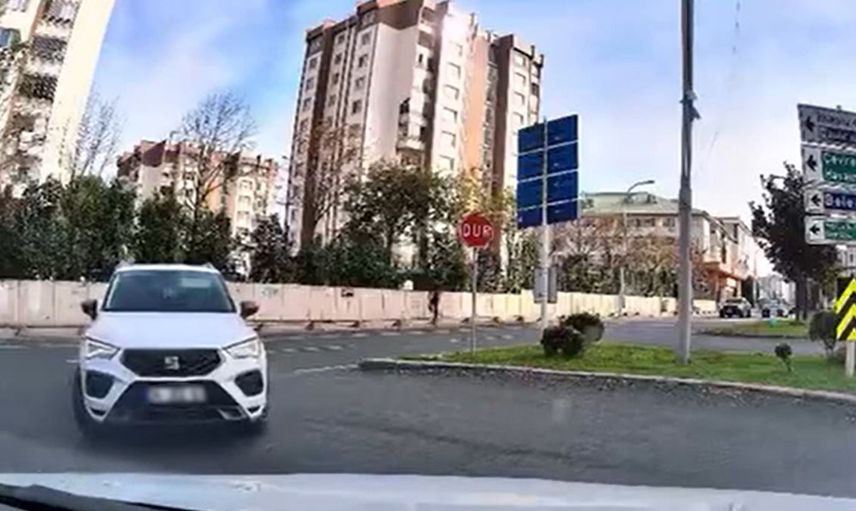 Başakşehir'de ters yöne ısrar eden sürücüye 11 bin lira ceza