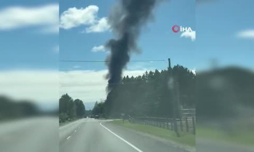 Michigan'da ABD'ye ait F-16 düştü, pilot fırlatma koltuğuyla kurtuldu