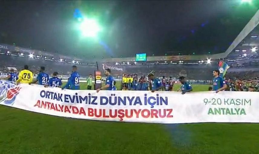 Süper Lig'de 9. haftada takımlar COP31 mesajıyla sahadaydı