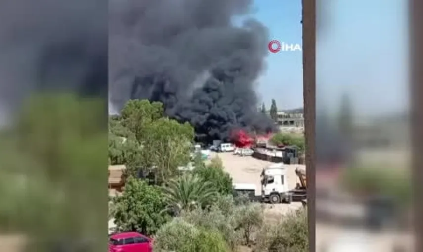 Metehan'da park halindeki araç yangını kümese sıçrayınca hayvanlar telef oldu