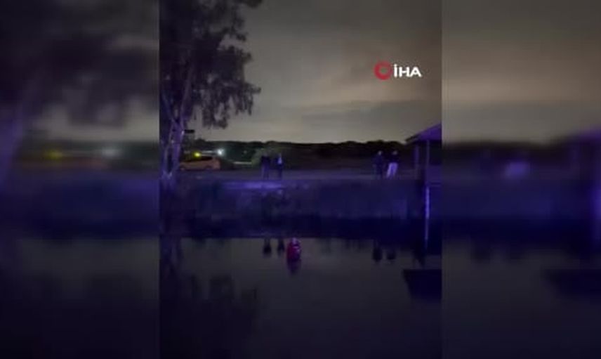 Sulama kanalına düşen araçta yolcunun müdahalesi hayat kurtardı